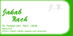 jakab mach business card